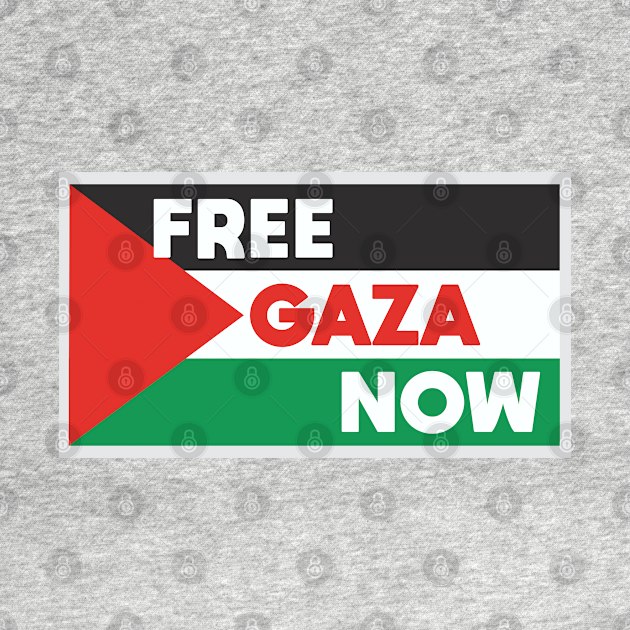 Palestine Flag Free Gaza Now by Dale Preston Design